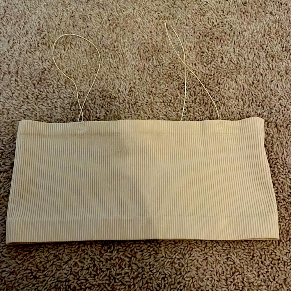 brand new tube top with removable thin straps!